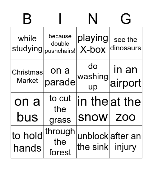Reasons to babywear bingo Card