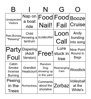 CABINGO! Bingo Card