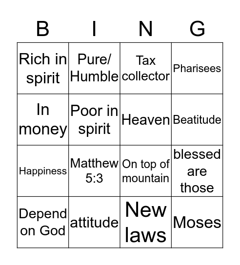 Bingo Card