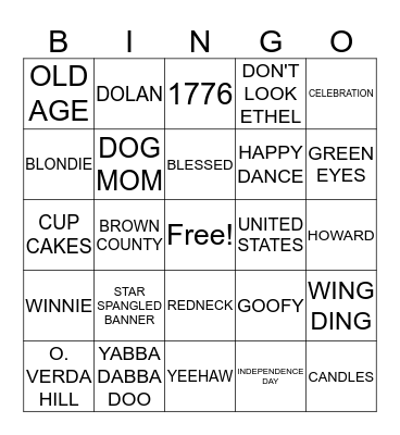 Happy Birthday 2019 Bingo Card