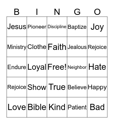 L o v e   N e v e r   F a i l s  ! Bingo Card