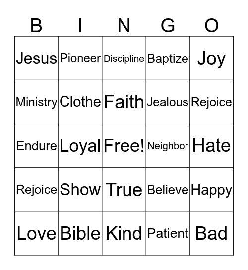 L o v e   N e v e r   F a i l s  ! Bingo Card
