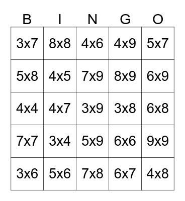 Facts To Know Bingo Card