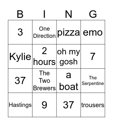Dale's Dingo Bingo Card