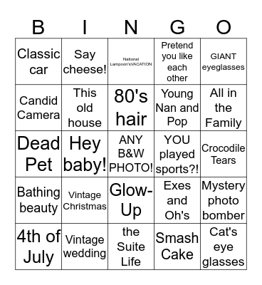 Old Photo Bingo Card