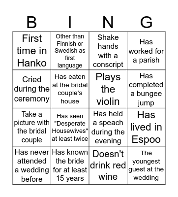 #kallström19 bingo Card