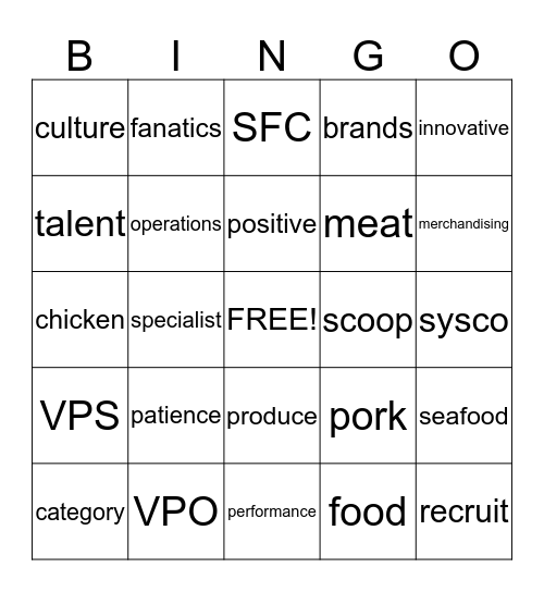 Best of Both in Food Bingo Card