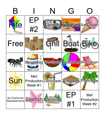 Summer Fingo Bingo Card