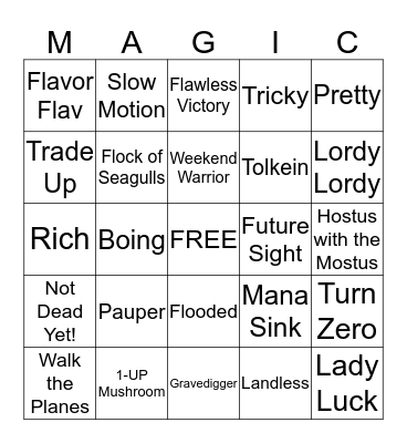 Core 2020 MAGIC BINGO Card