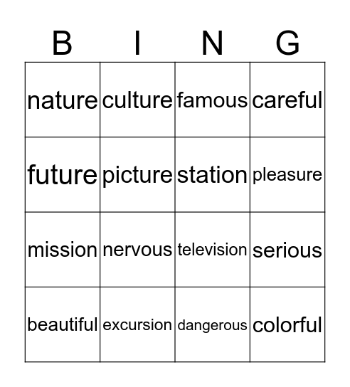 Bingo Card