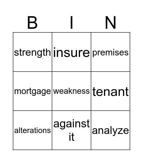 Bingo Card