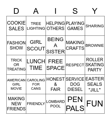 TROOP 41910 Bingo Card