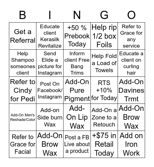 Add -On BINGO FM Bingo Card