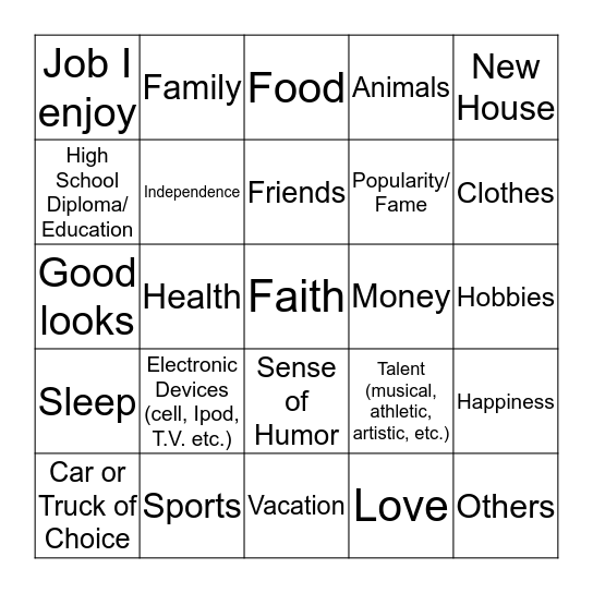 Bingo Card