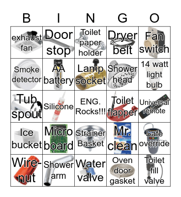 ENGINEERING Bingo Card