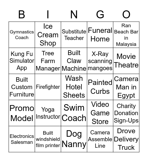 Get to Know Your Mentors! Bingo Card