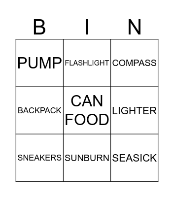 UNIT 4 BINGO Card