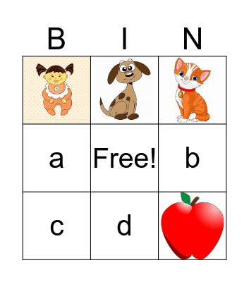 Phonics Bingo Card