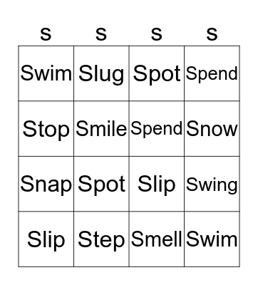 Happy B-blends Bingo Card