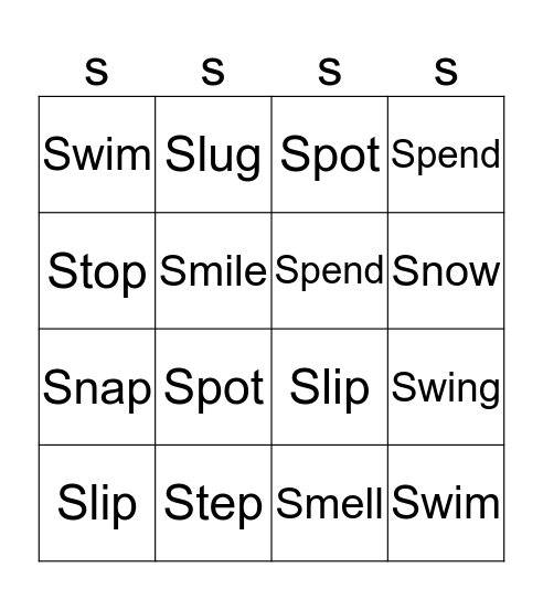 Happy B-blends Bingo Card
