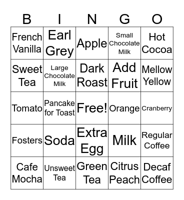 Eggceptional Server Bingo Card