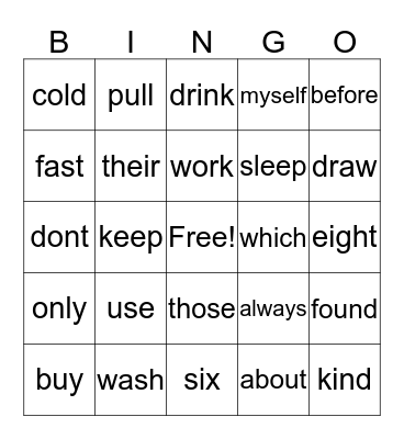 Bingo Card