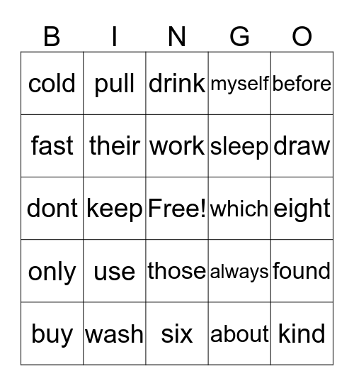 Bingo Card