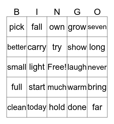 Bingo Card