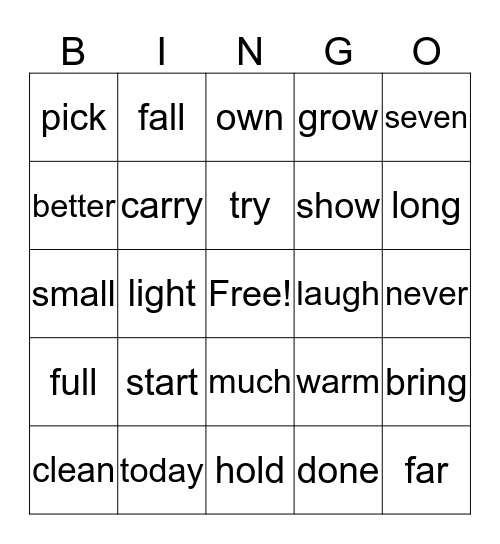 Bingo Card