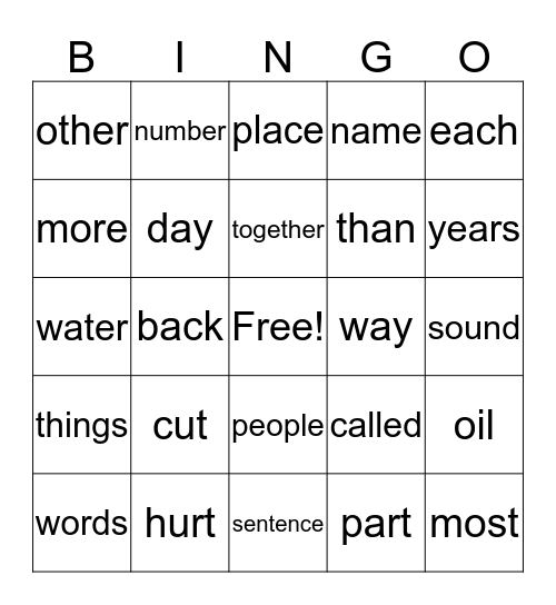 Bingo Card