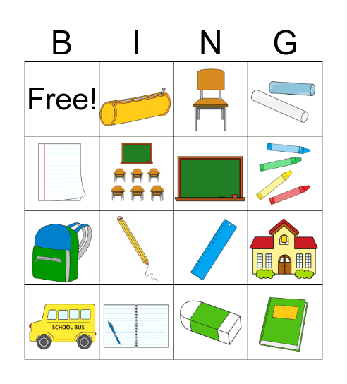 My Classroom Bingo Card