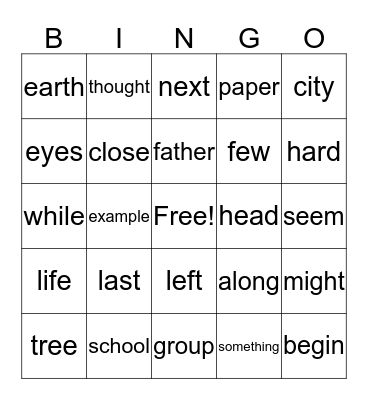 Bingo Card
