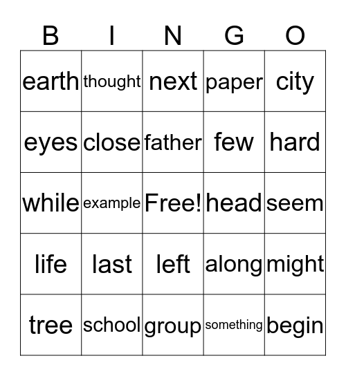 Bingo Card