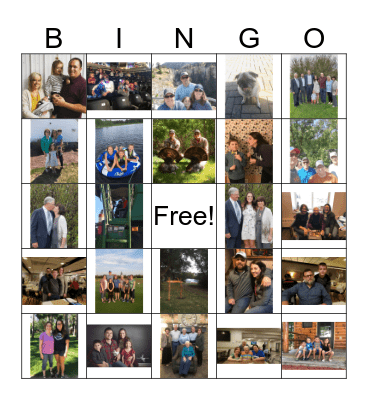 Mathison Family Bingo Card