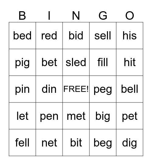 short-e-short-i-words-bingo-card