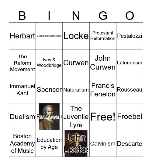 Philosophers Bingo Card