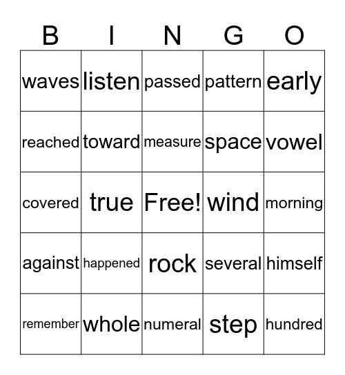 Bingo Card