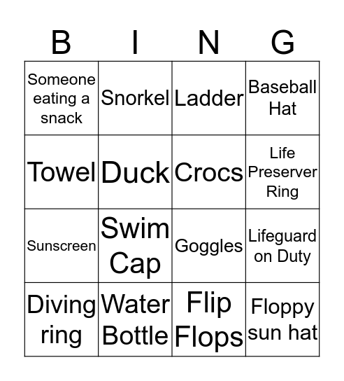 RECtirement Home BINGO Card