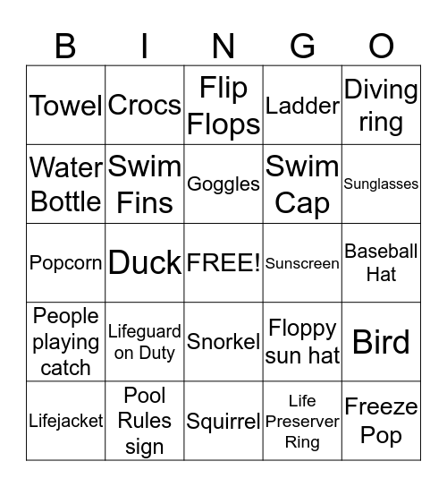 RECtirement Home BINGO Card