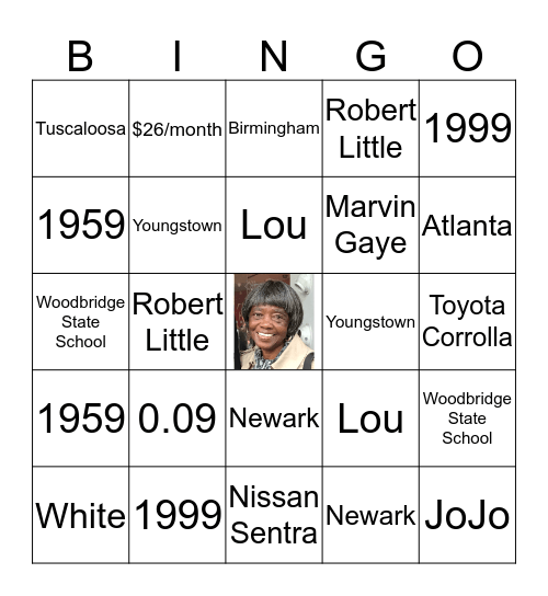JoAnn's 80th Birthday Bingo Card