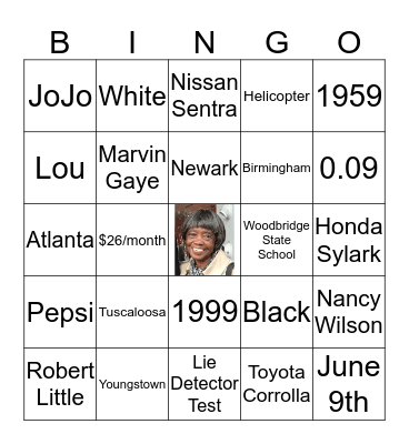 JoAnn's 80th Birthday Bingo Card