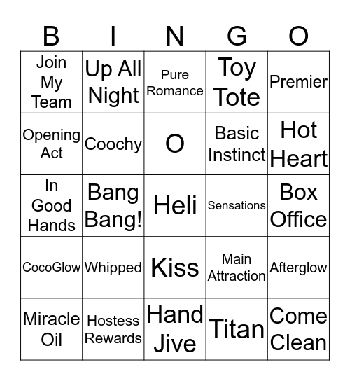Naughty Bingo - Flash Sale Style! Bingo Card