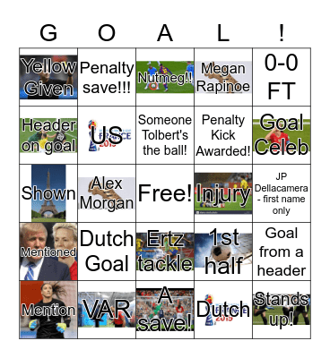 World Cup Bingo Card