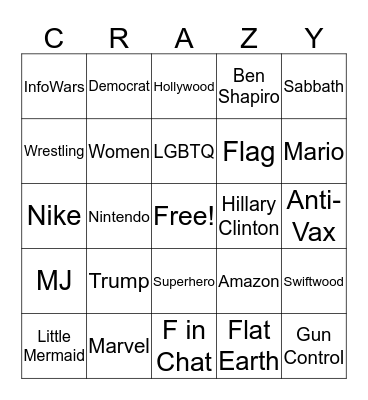 Illumination Bingo Card