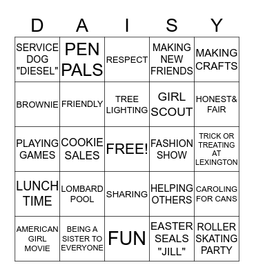 TROOP 41910 Bingo Card