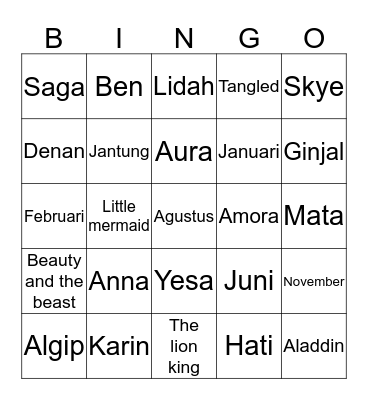Jodoh Ten WayV Bingo Card