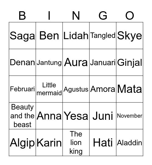 Jodoh Ten WayV Bingo Card