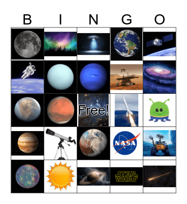 Outer Space Bingo Card