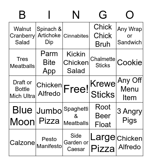 Rotolo's Bingo  Bingo Card