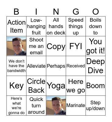 Steve-O Bingo Card